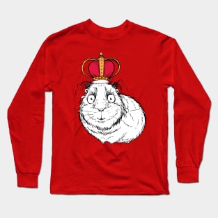 Regal Little Guinea Pig with a Fancy Little Crown Long Sleeve T-Shirt